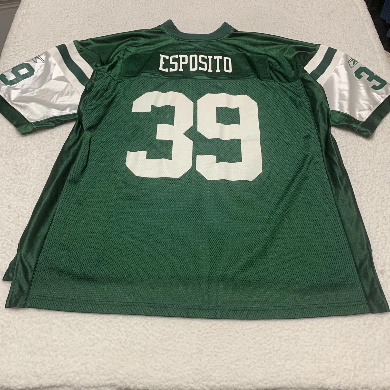 VTG Reebok NY Jets Esposito Jersey #39 3XL Green