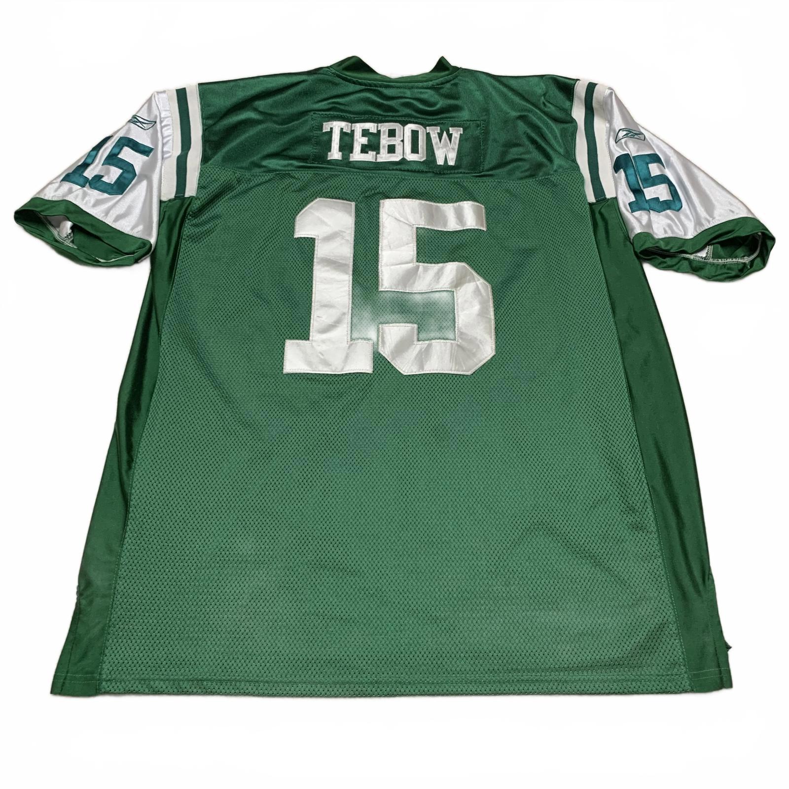 VTG Reebok NY Jets Tim Tebow #15 Jersey Sz 56 Green