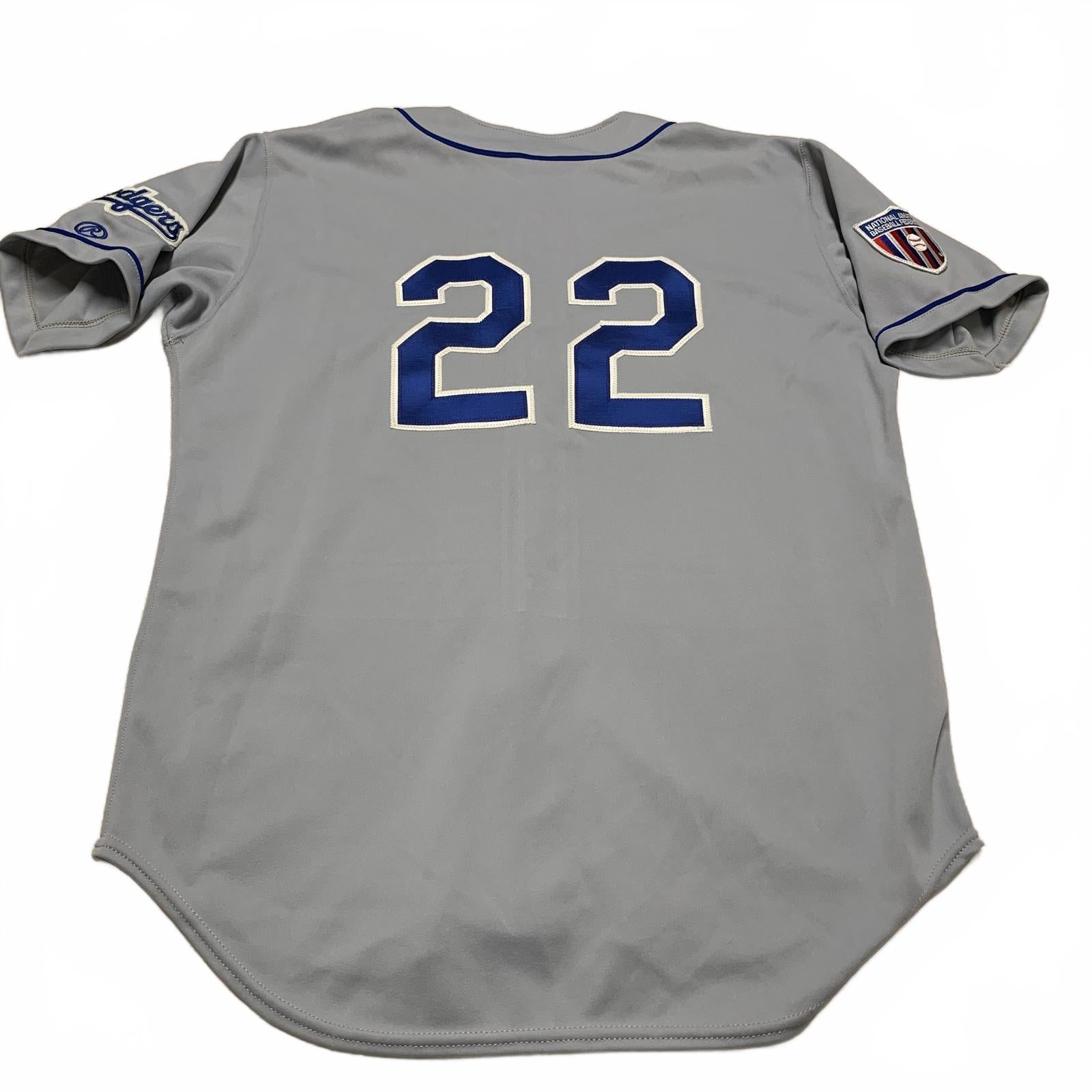 VTG Rawlings Midville #22 Dodgers Jersey Sz 44 Gray