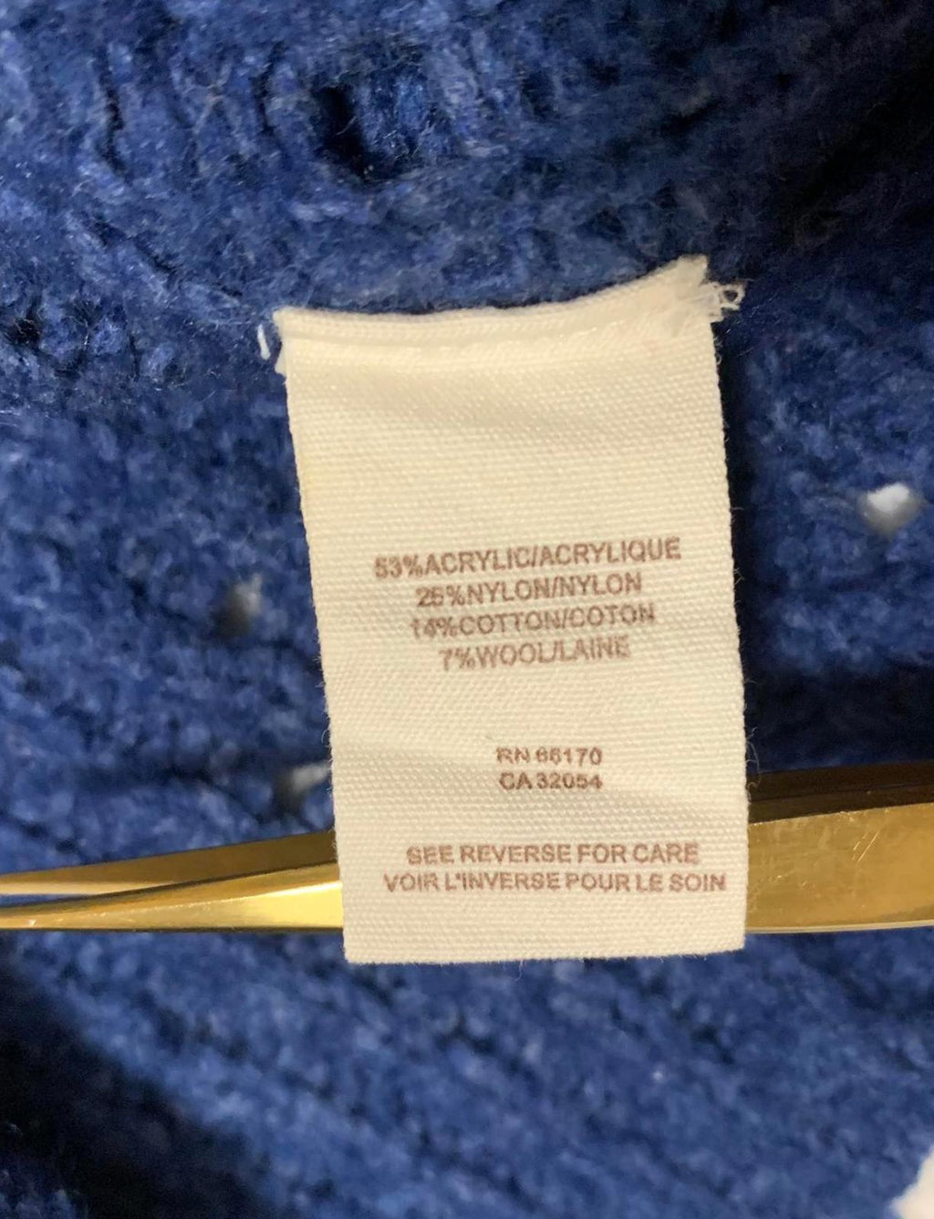 Free People Women's Size L Blue Pullover Long Sleeve Knit Sweater