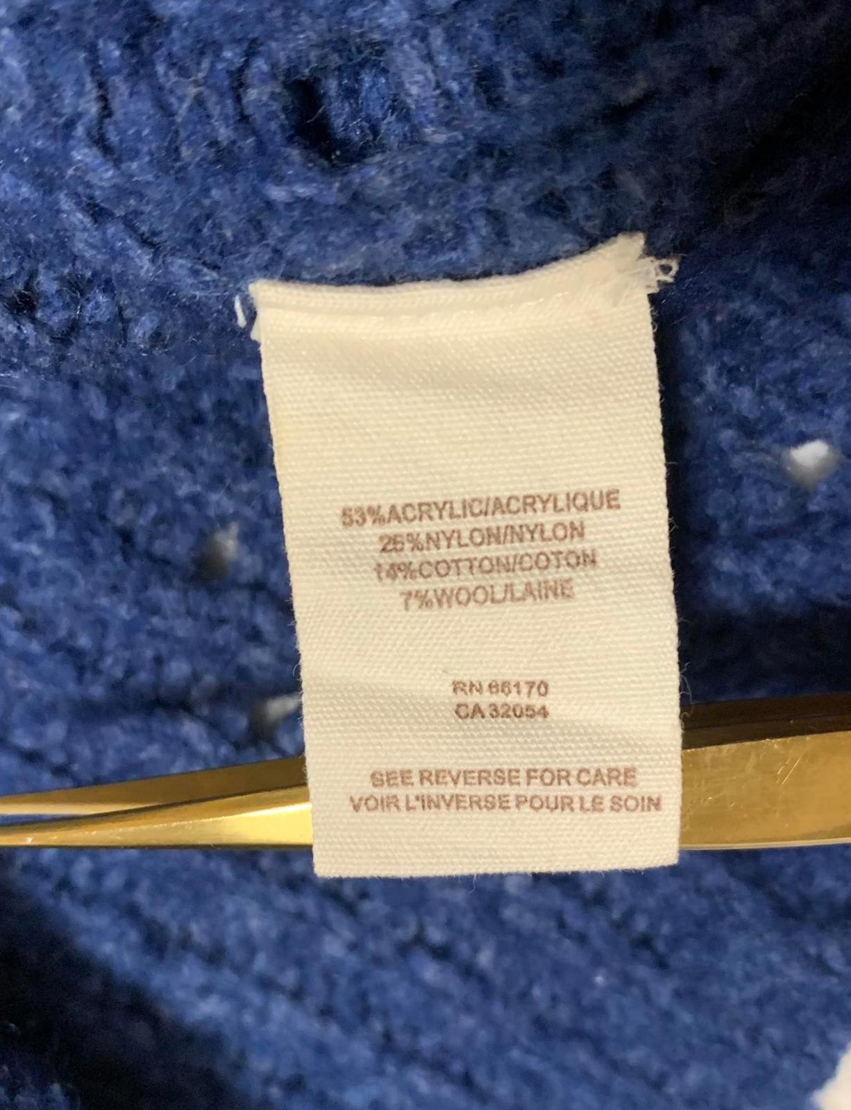 Free People Women's Size L Blue Pullover Long Sleeve Knit Sweater