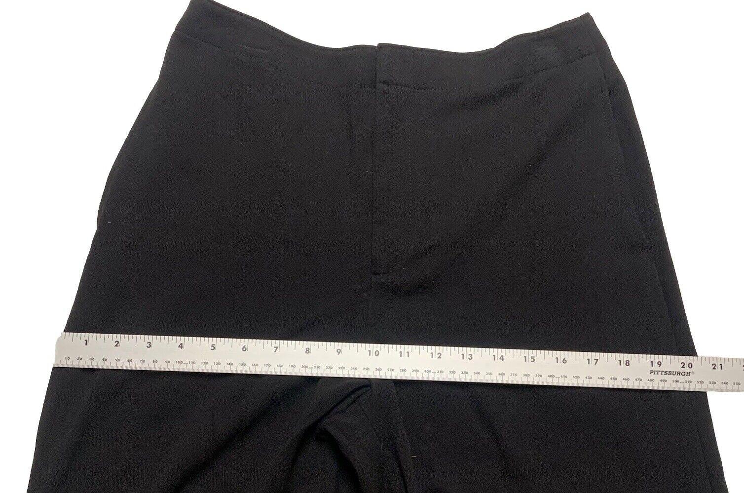 Club Monaco Wide Leg Scallop Hem Pants 8 Black