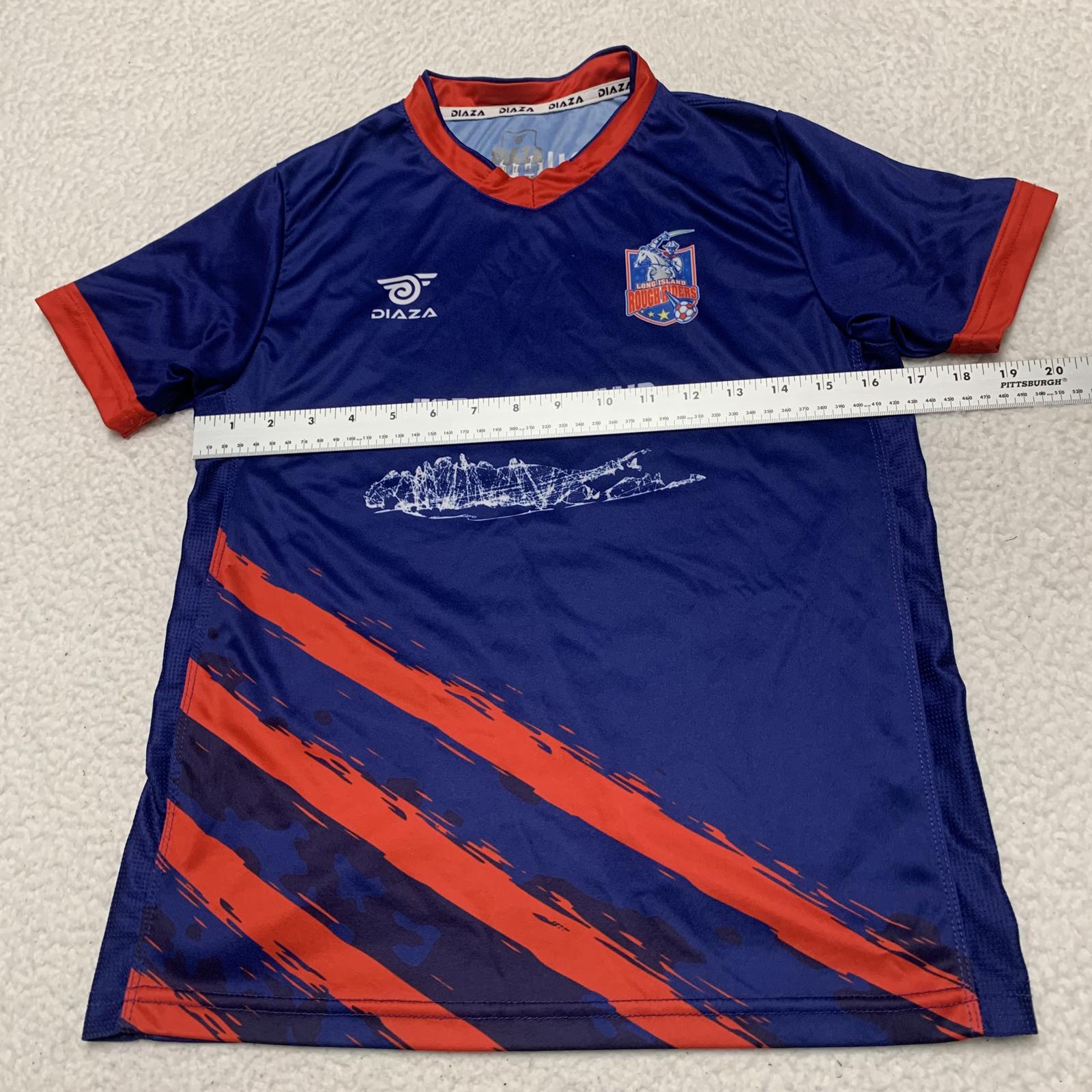 Diaza Design in US Youth Medium Blue Red Rough Riders Soccer Jersey