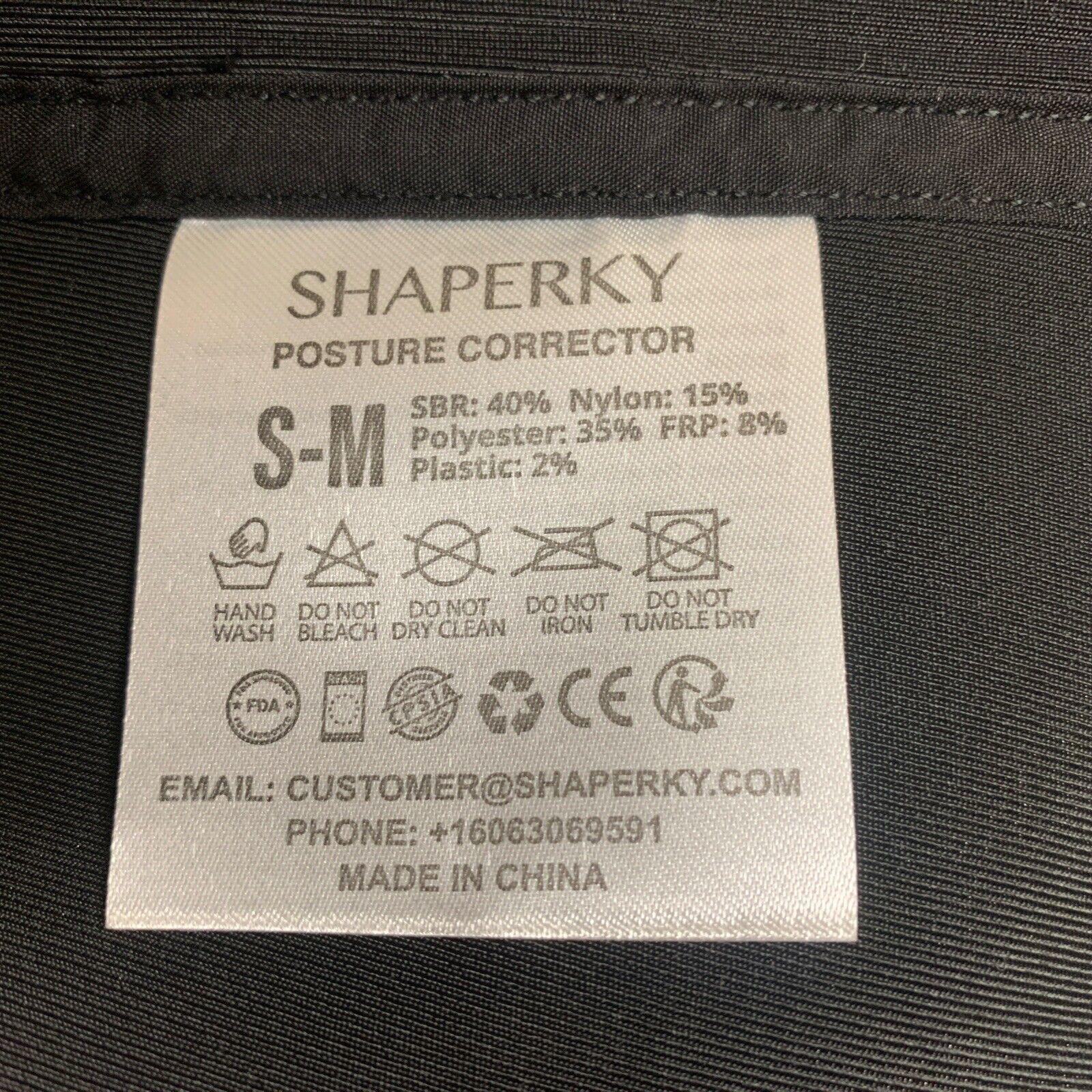 Shaperky Unisex Men Women Small-Medium Black Posture Corrector Back Brace