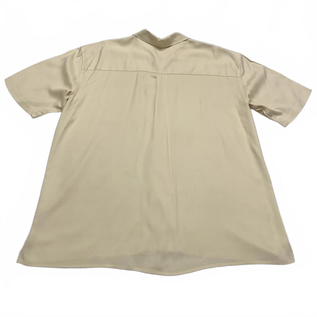 Jos. A. Bank Large Silk  Shirt Light Beige Short  Sleeves
