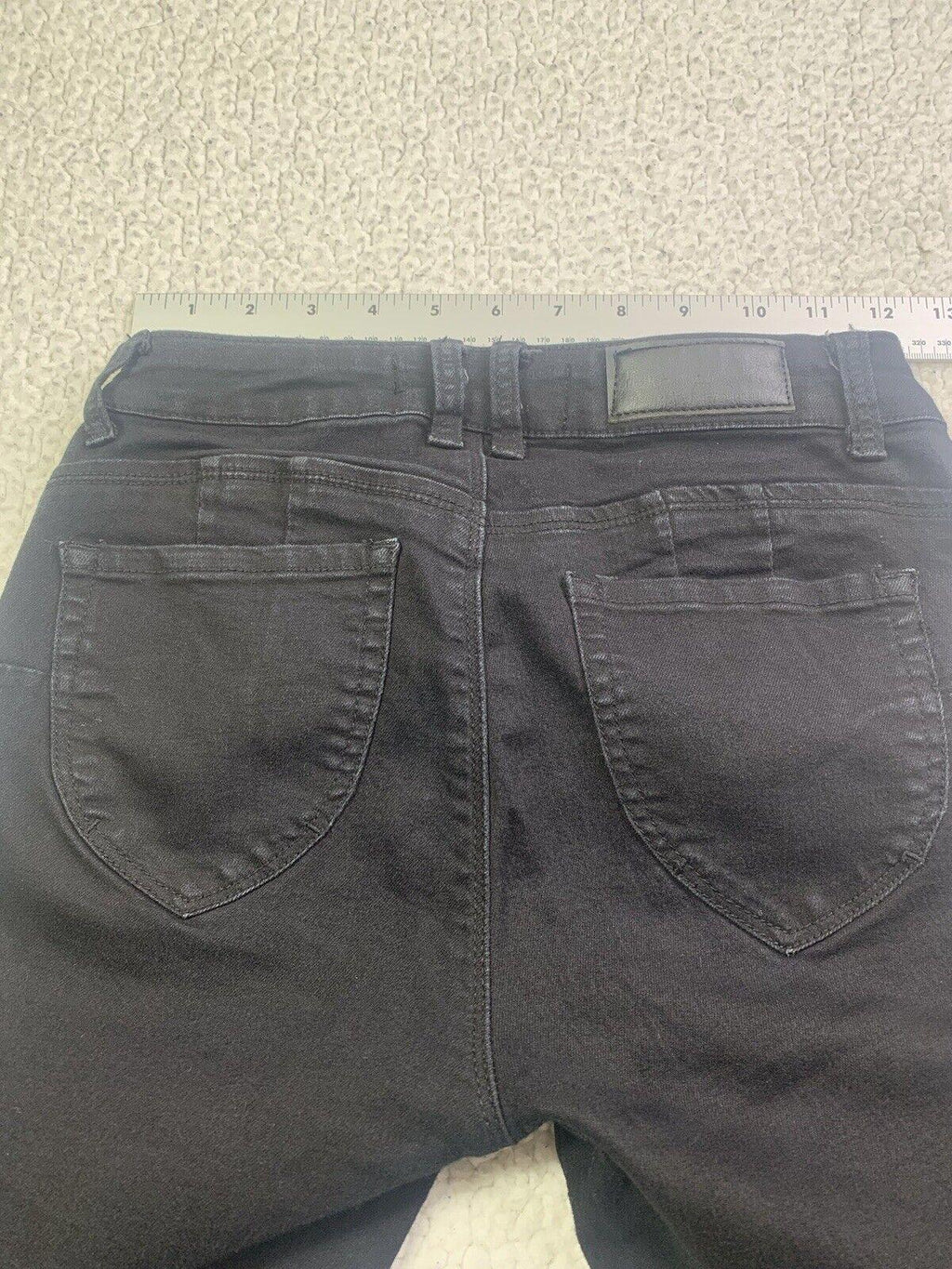 Monkey Ride Jeans Juniors Sz 3/29 Black Skinny  Distressed