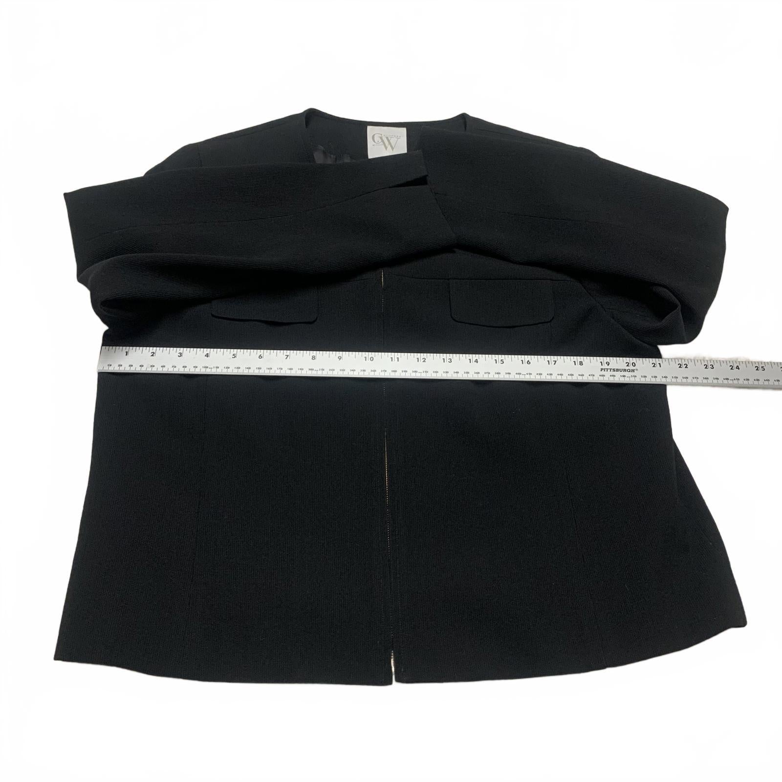 90s Clifford & Wills Women’s Size 16 Black Zip Jacket Blazer VTG