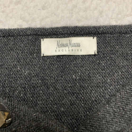 Neiman Marcus Women's One Size Gray Infinity Tube Scarf Cashmere Wool Jeweled