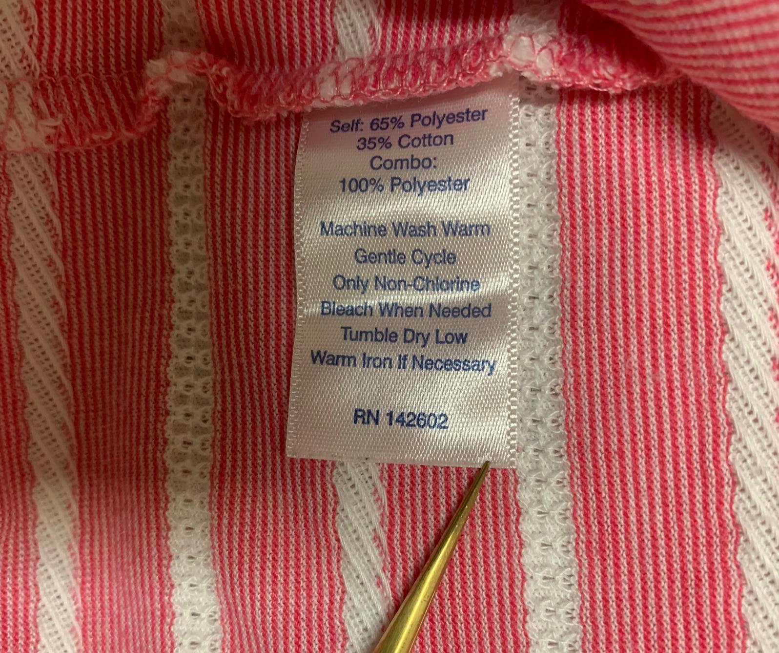 Sail to Sable Juniors Size X-Small Pink White Striped Long Sleeve Summer Dress
