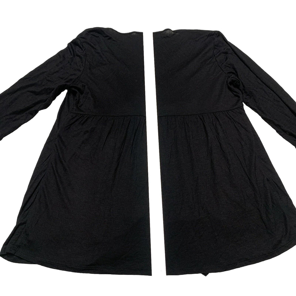 Style & Co Women’s PXL Black White Layered Tunic Top Belt Boho Festive