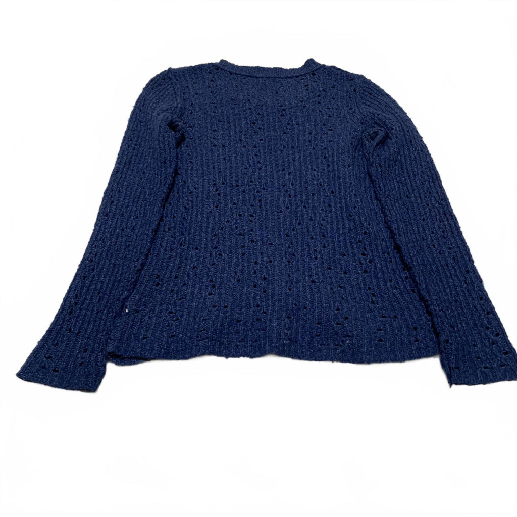 Free People Women's Size L Blue Pullover Long Sleeve Knit Sweater