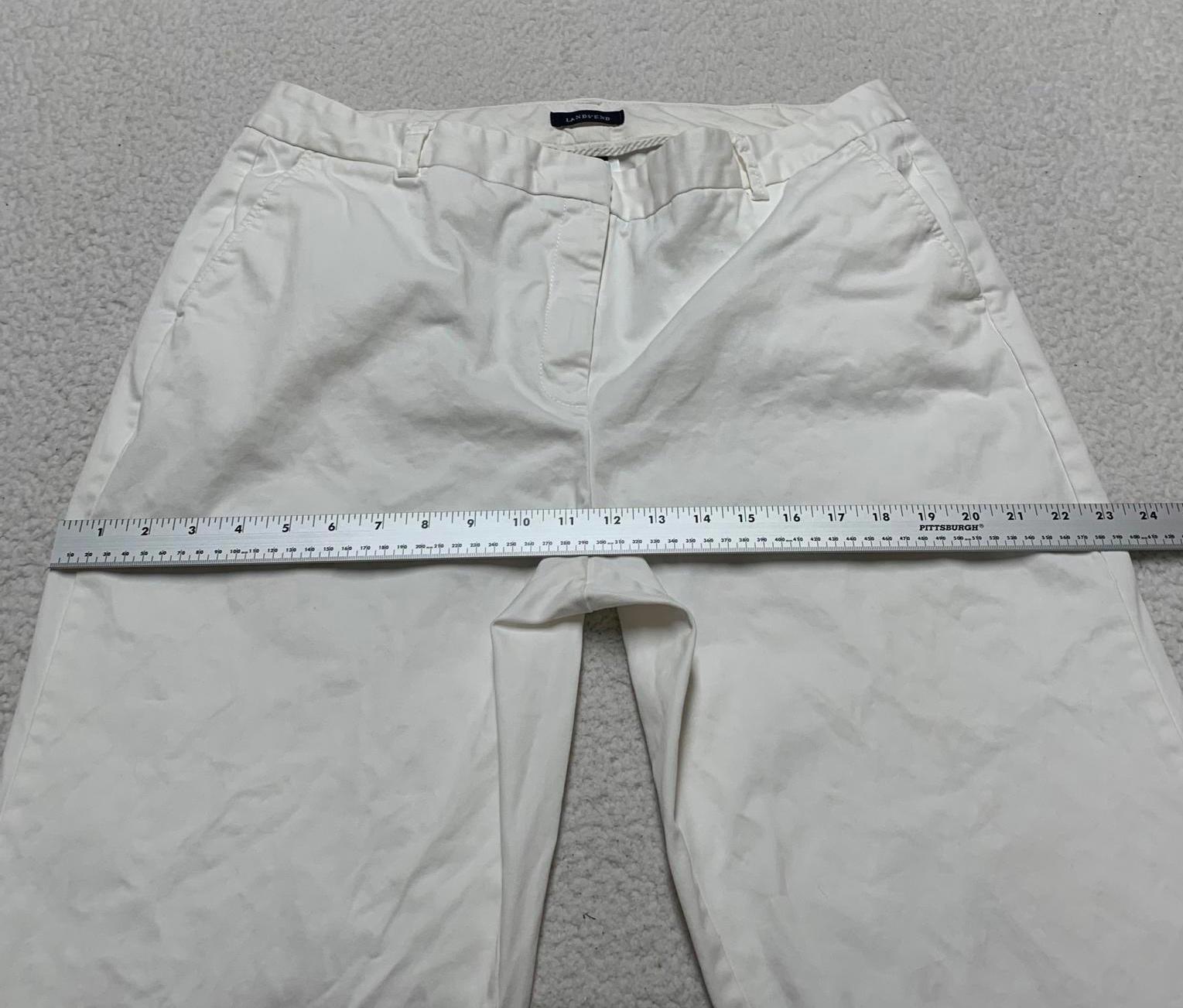 Lands' End Women's Size 16T White Wide Leg Pants