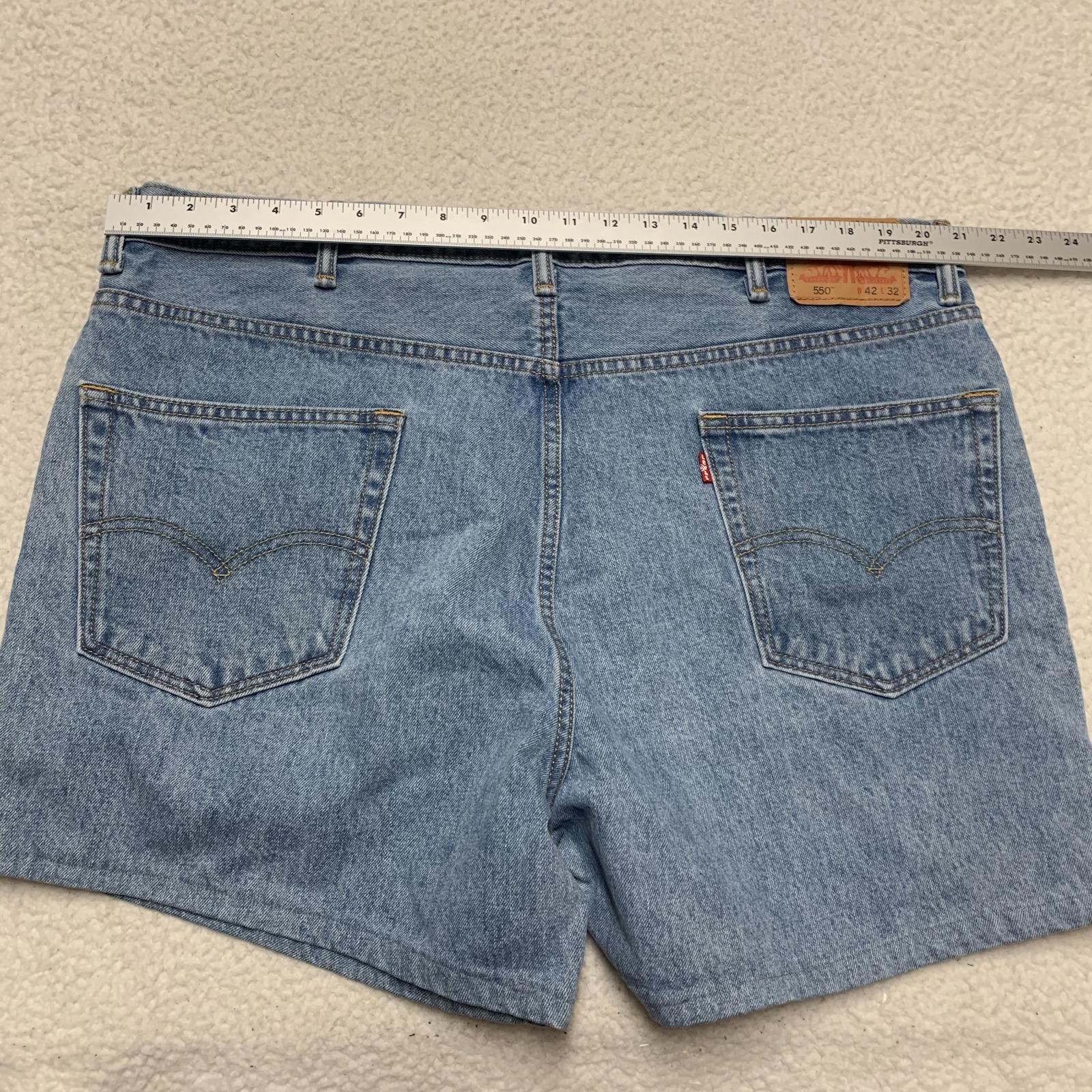 Levi’s 550 Men's Altered Blue Sz 42 Denim Shorts W41.5  Actual