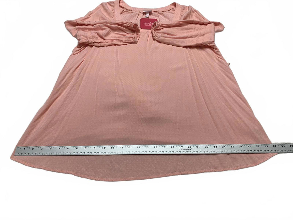 Isabel Maternity Women's Size XXL Peachy Pink Peasant Shirt