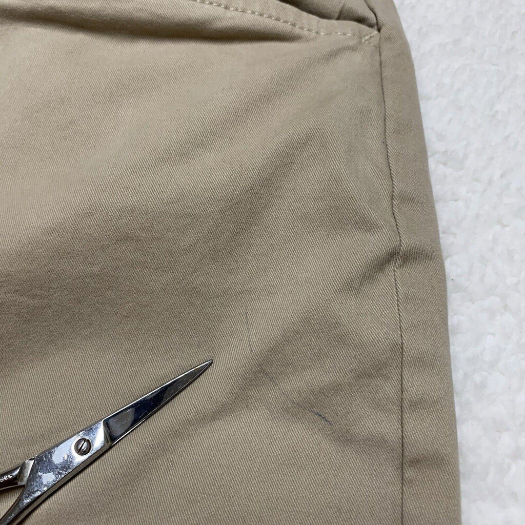 Eddie Bauer Pants Women's Size 12 Khaki Curvy  Crop Chino Straight W33.5x23.5L