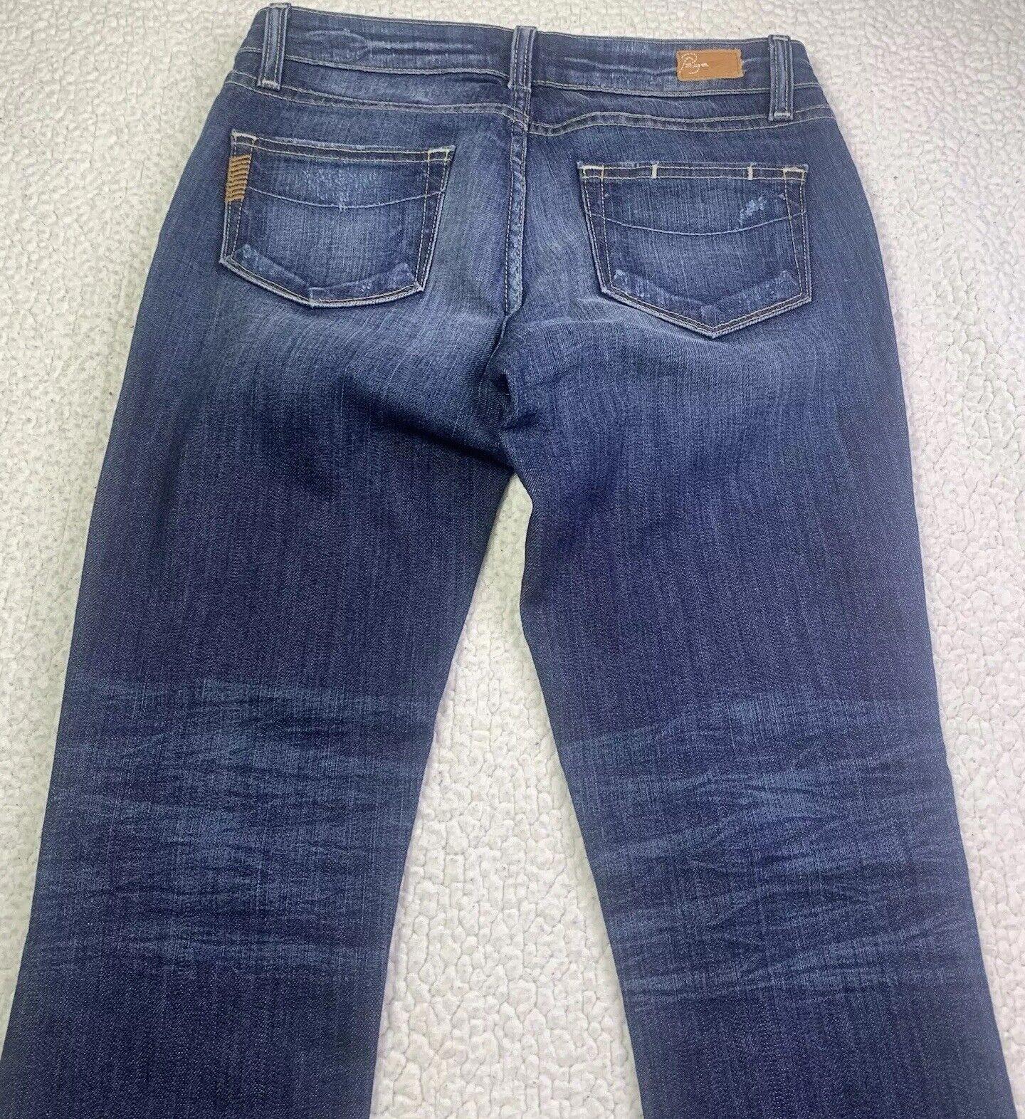 Paige Skyline Jeans Women’s Size 26 Slim  Ankle Leg Low Rise Distressed W28x29L