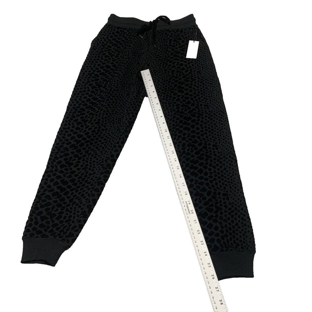 Dex Clothing Women X Small Black Leggings Jogger Pants Snake Animal Velour Print