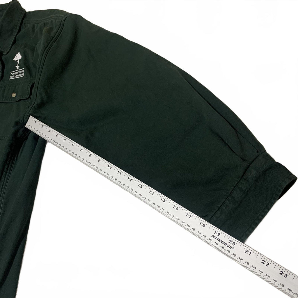 Vintage Tri Mountain Men's Green Fleece Jacket 3XL RN88051 Outdoor Workwear Y2K