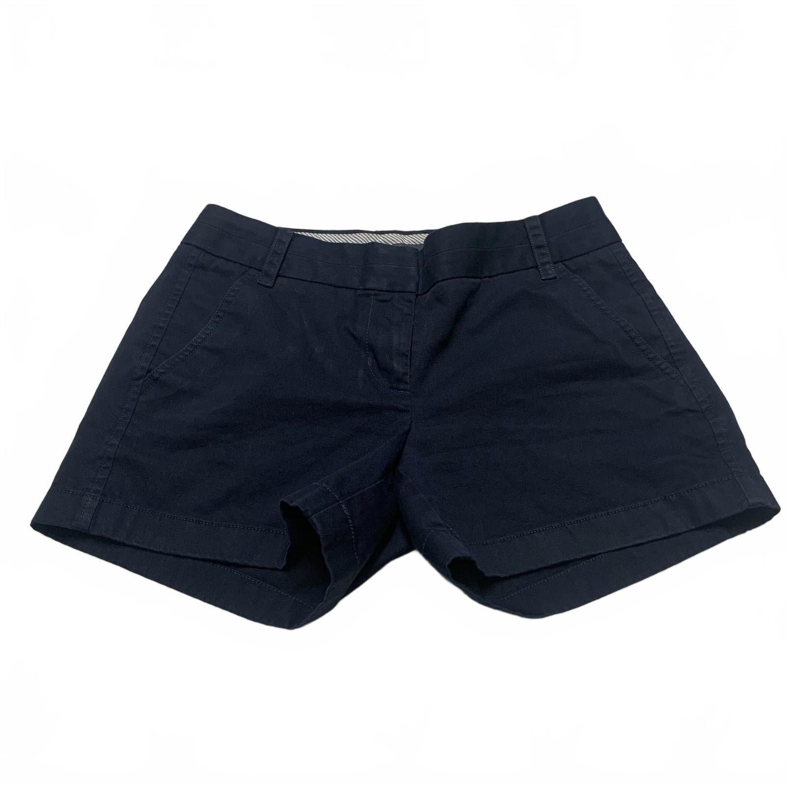 J.Crew Womens Chino Shorts Sz 2 Navy Blue W30.5 Cotton