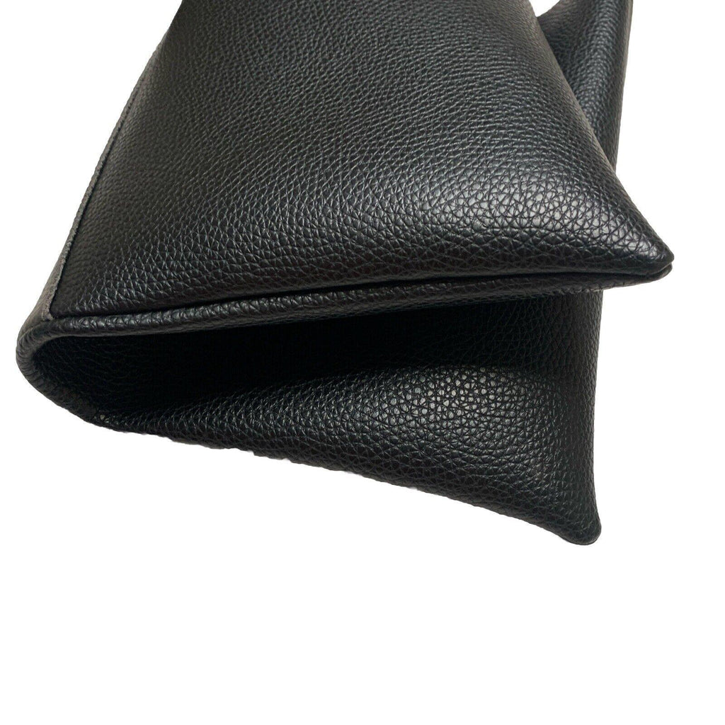 Vince Camuto Women’s Black Gray Stripe Pebbled Soft Vegan Leather Tote Bag