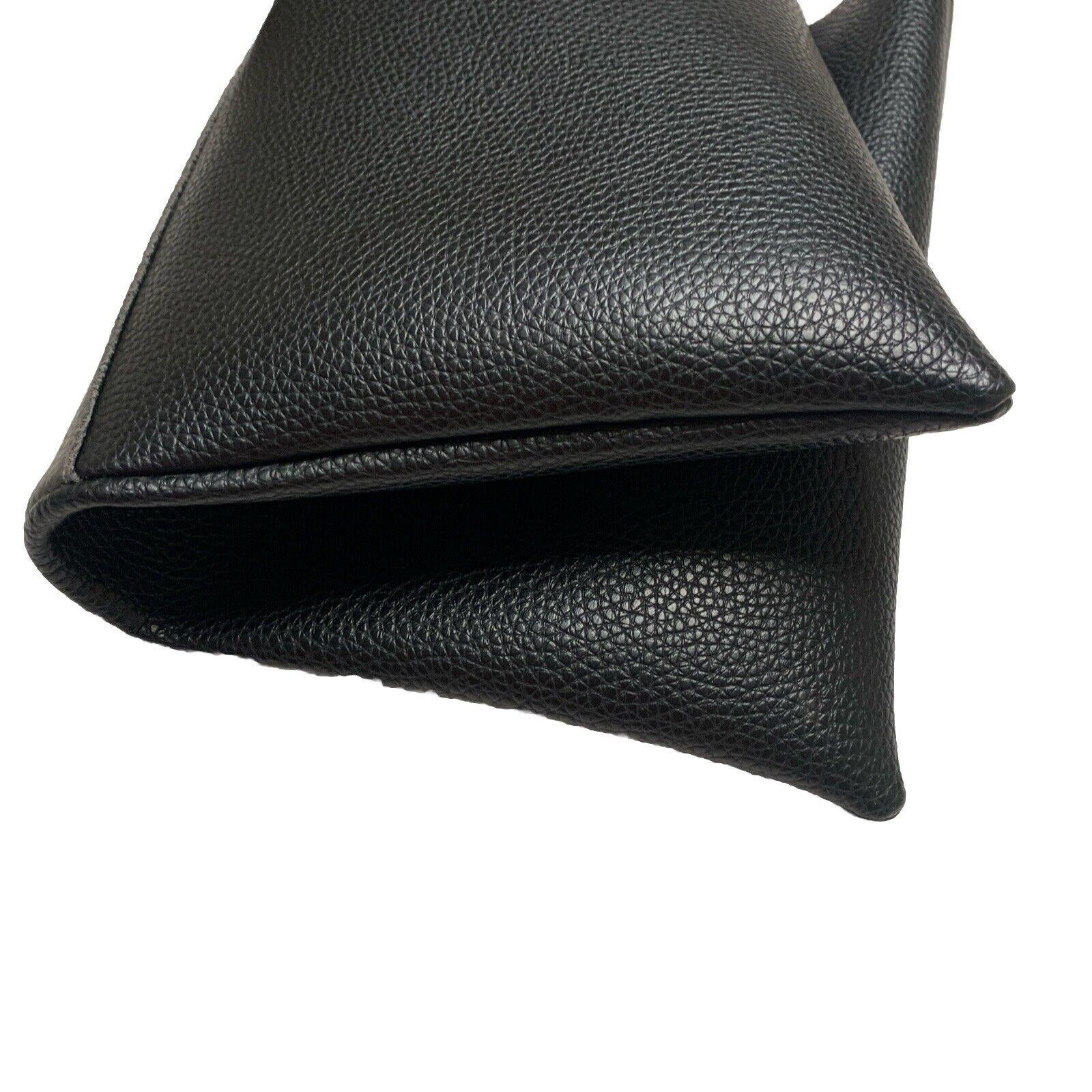 Vince Camuto Women’s Black Gray Stripe Pebbled Soft Vegan Leather Tote Bag