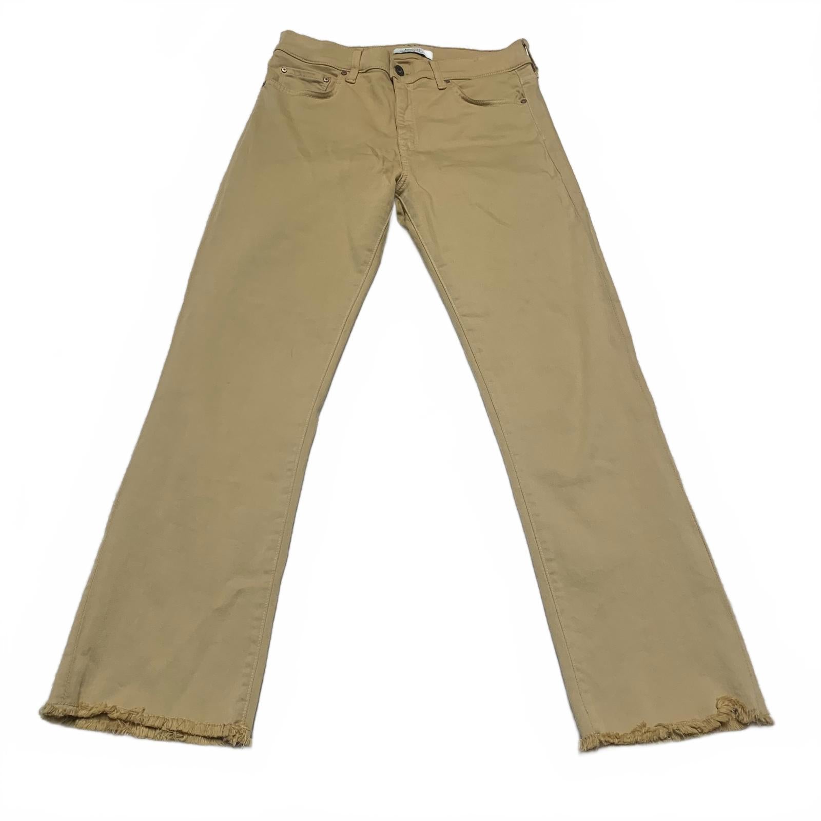Principle Denim Innovators Sz 29 Yellow Frayed Hem Trousers W30 x 27L USA