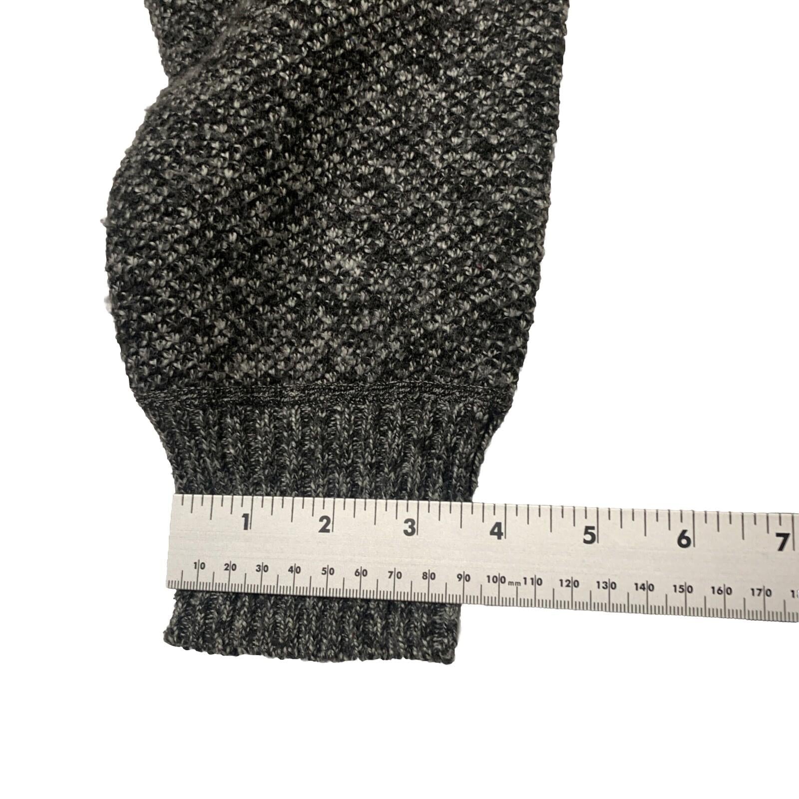 Alberto Cardinali Men's Cardigan XL Black Gray Full Zip Fleece Lined Elbow Patch
