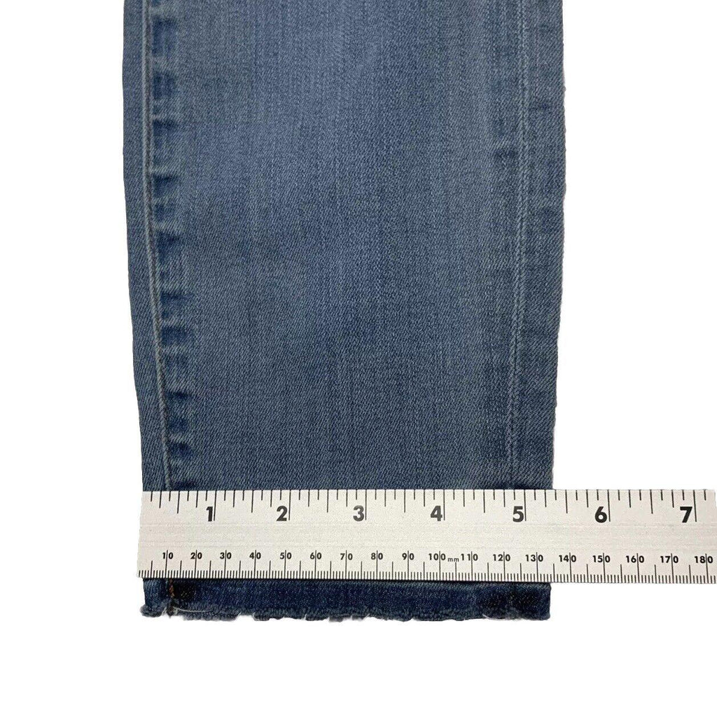 J. Crew Women's Jeans Size 27 Blue Light Wash Denim Skinny Crop Distress Raw Hem