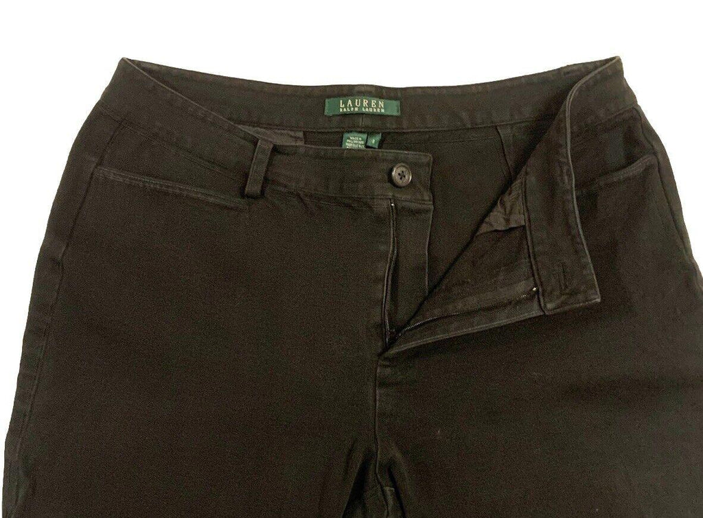 Lauren Ralph Lauren Chino Pants Women's Size 8 Black Straight Leg