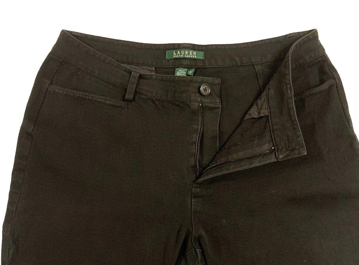 Lauren Ralph Lauren Chino Pants Women's Size 8 Black Straight Leg