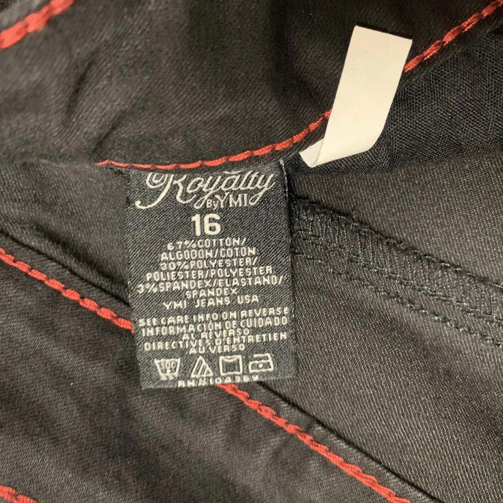 Royalty By YMI Woman Size 16 Cropped Black Jeans Stretch Denim