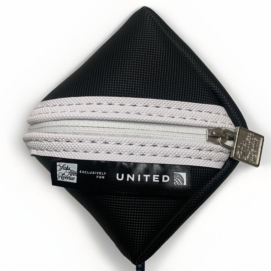 Saks Fifth Avenue Exclusively United Airlines Mini Toiletry Cosmetics Travel Bag
