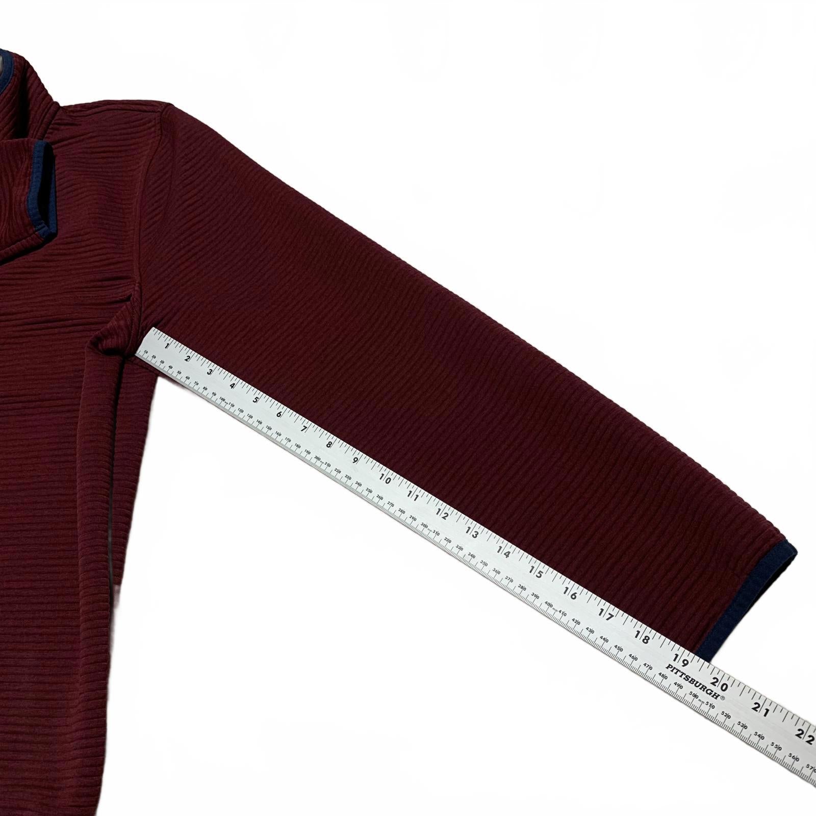 J.Crew Men's Size Large Authentic Fleece Burgundy  Pullover Jacket