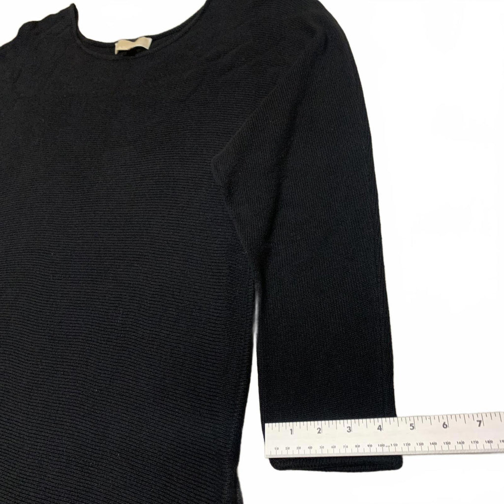 Michael Kors Women's Black Plus Size 1X  Knit Top Tunic Sweater High Low Hem