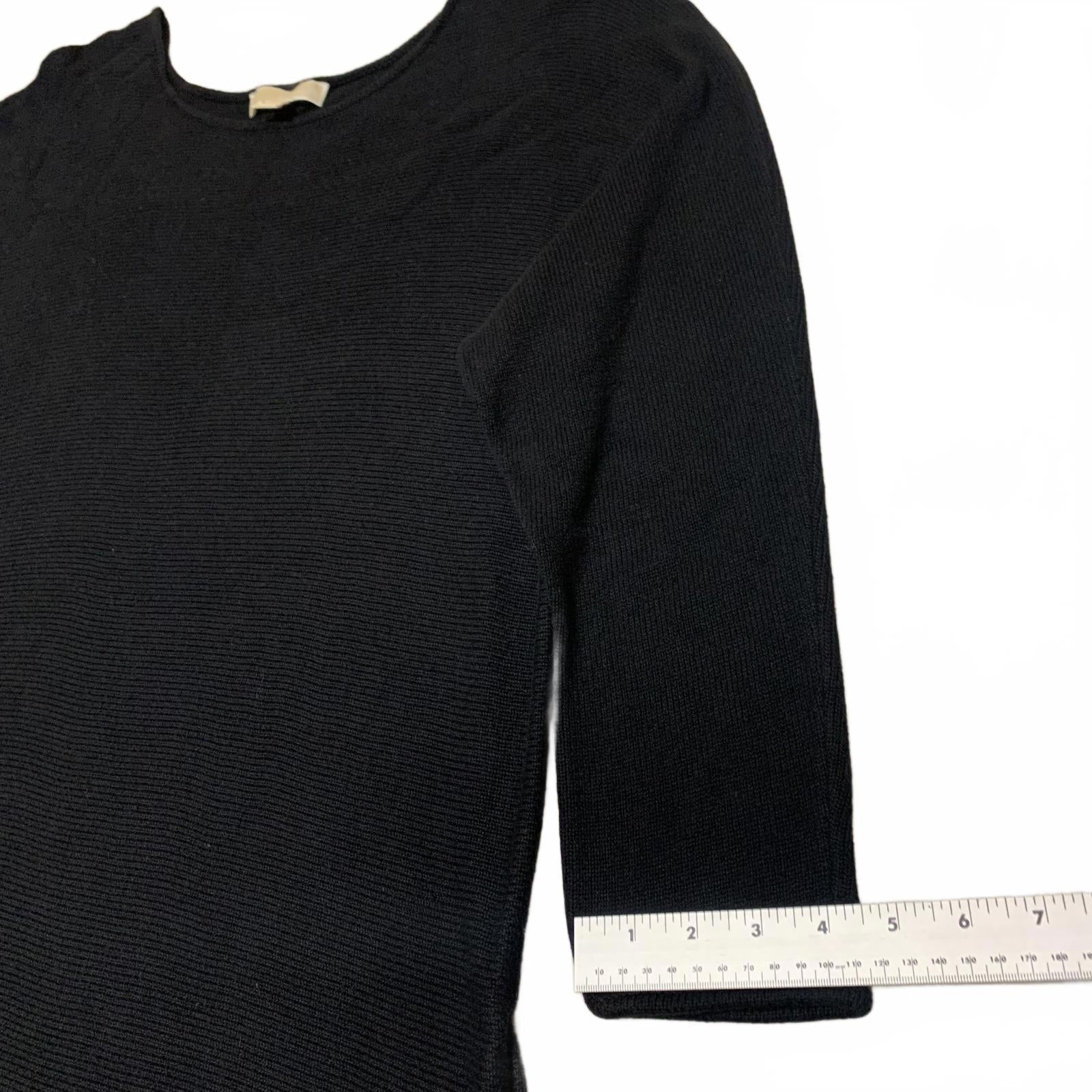 Michael Kors Women's Black Plus Size 1X  Knit Top Tunic Sweater High Low Hem