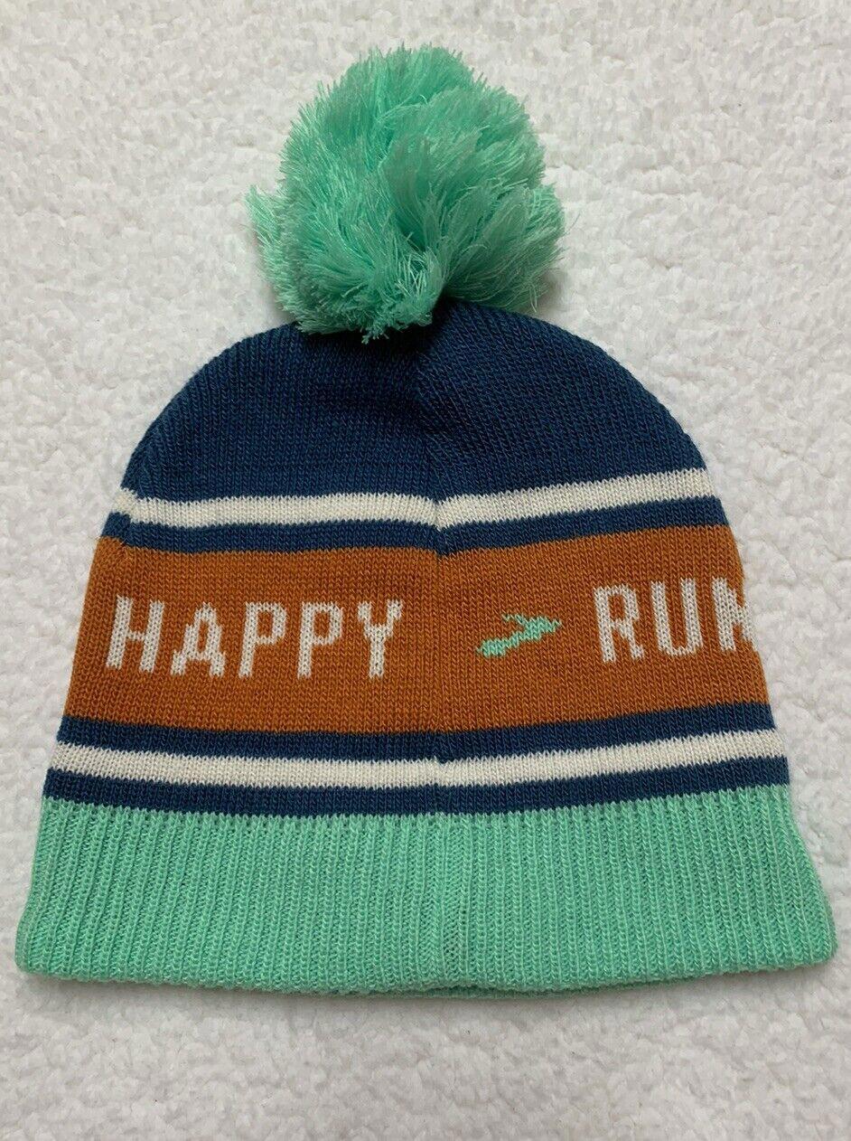 Brooks Heritage Run Happy Unisex Hat Pom Pom Beanie Sportswear Winter Ski OSFA