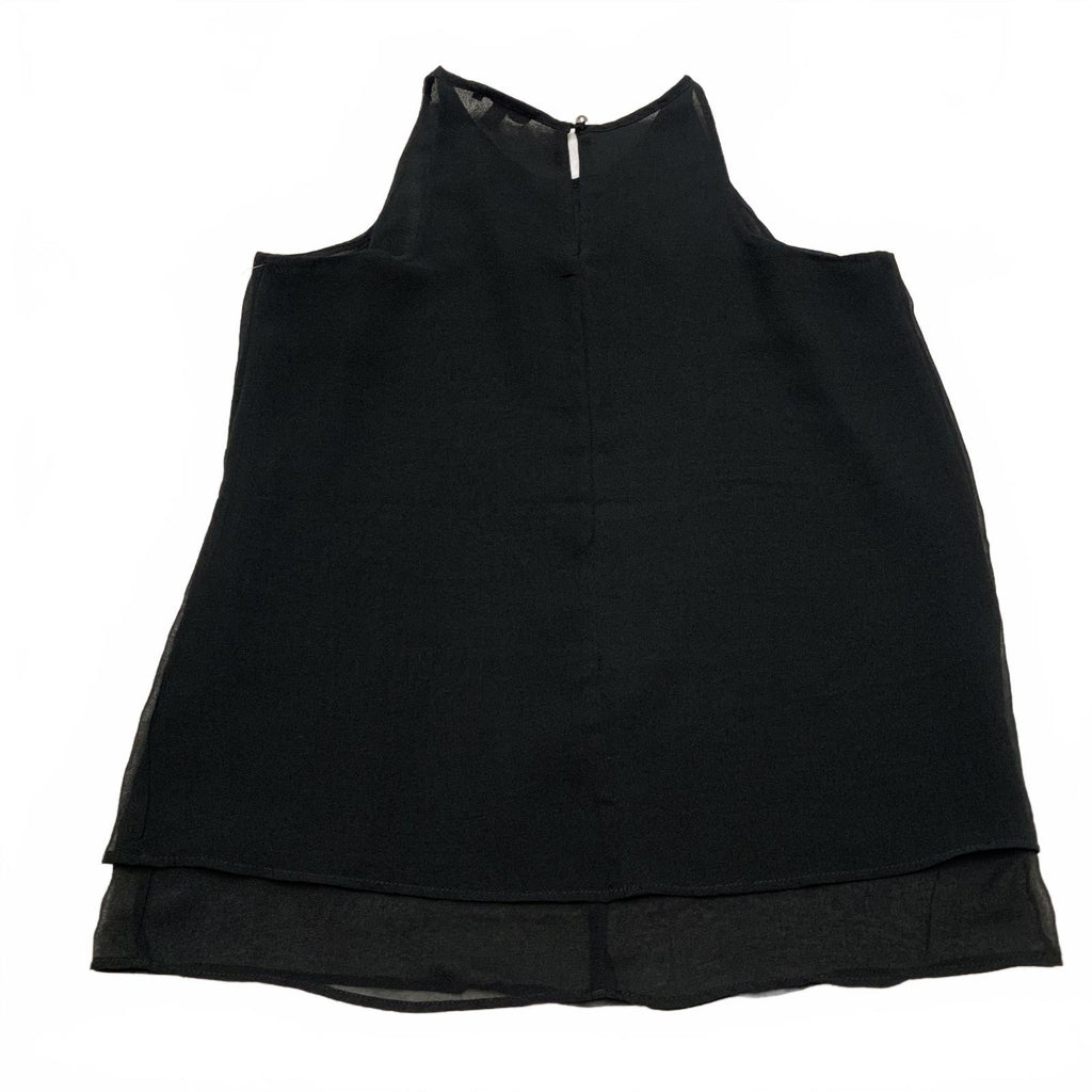The Limited Womens Size XSmall Black Sleeveless  Blouse Studded Neckline