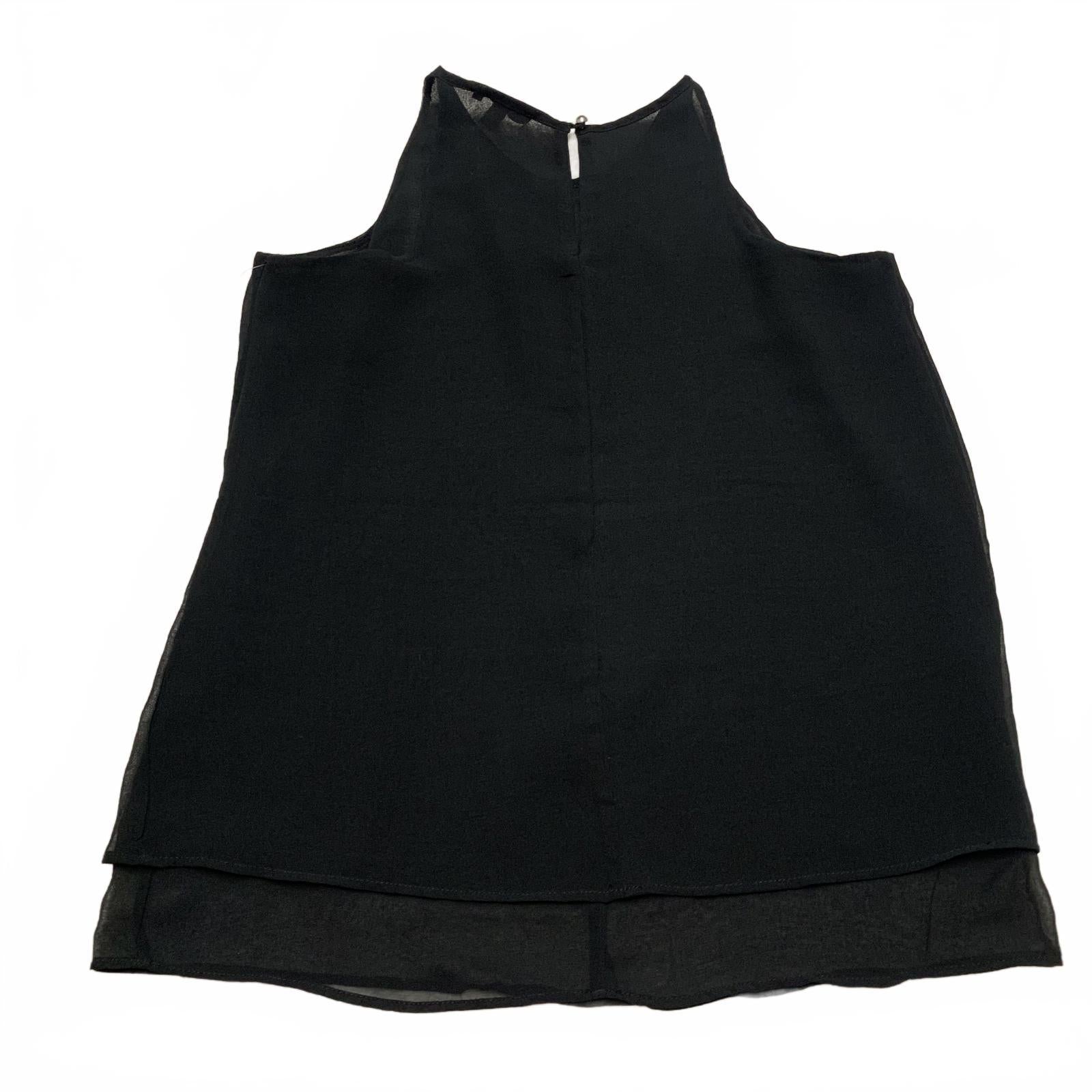 The Limited Womens Size XSmall Black Sleeveless  Blouse Studded Neckline