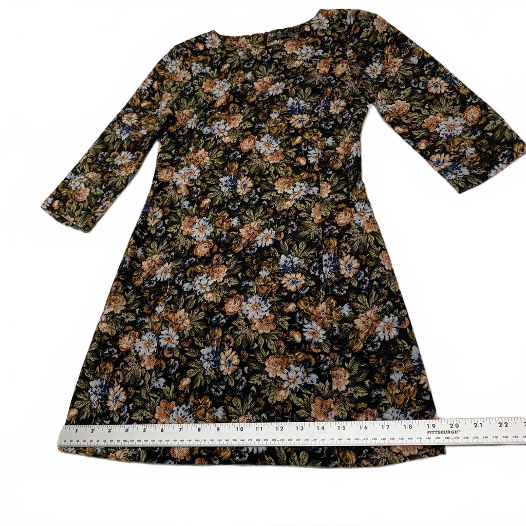 Zara Trafaluc Women's Size S Floral Dress Long Sleeve Y2K Retro