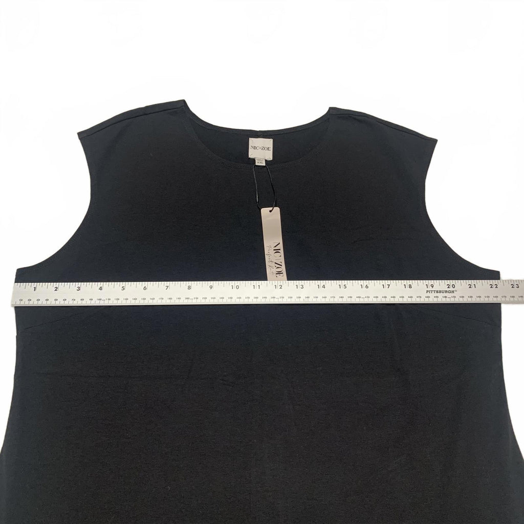 NIC+ZOE Women's Sz XXL Black Sleeveless Top Pullover NWT