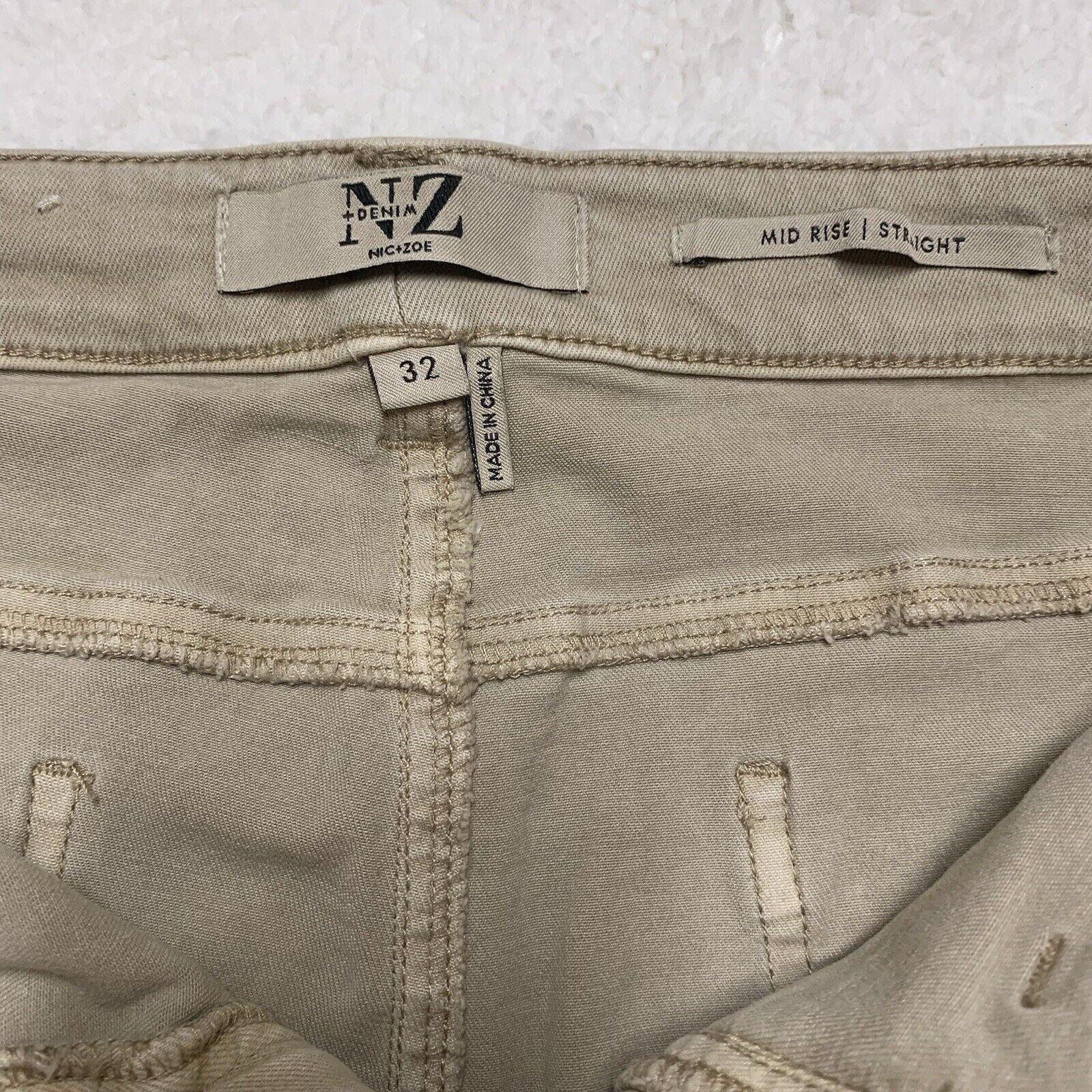 Nic+Zoe Jeans Women’s Size 32 Tan  Patch Front Pocket Beige