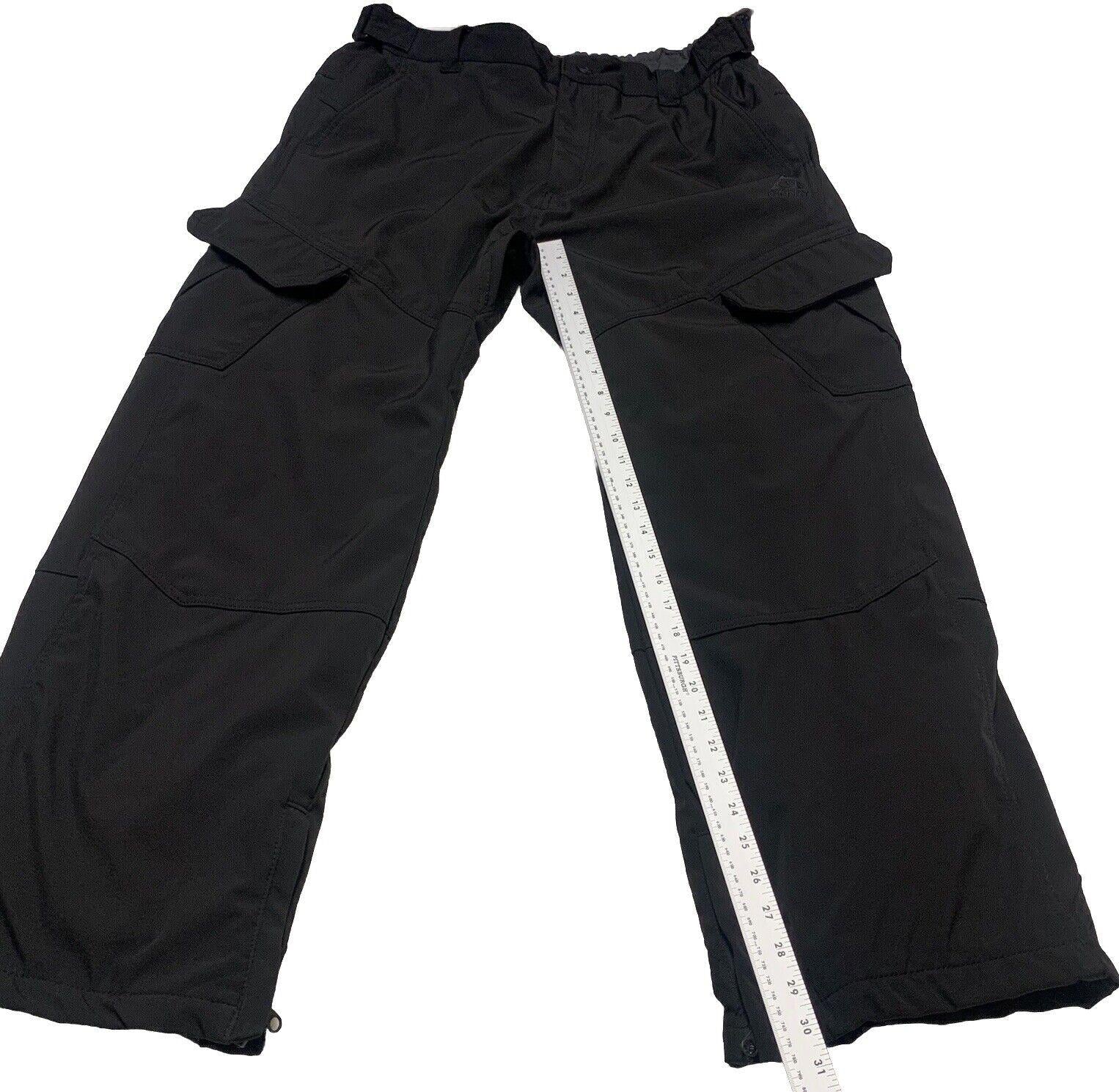 Gerry Snow Ski Pants  Black XL EG Fleece Lined Stretch Pockets Adjustable Waist