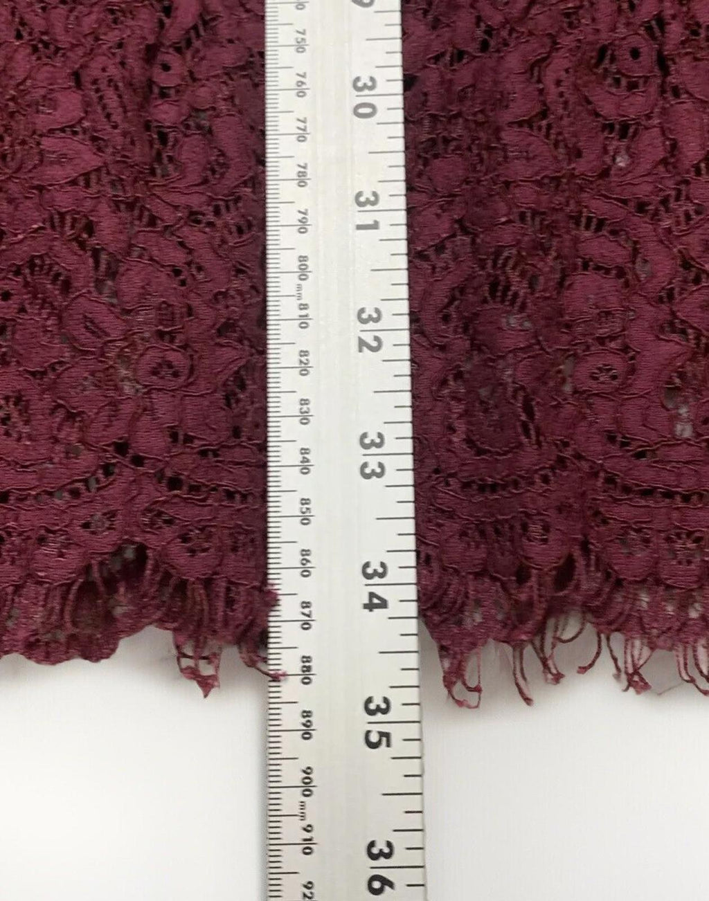 Banana Republic Juniors Size 00P Petite Burgundy Lace Empire Waist Sheath Dress