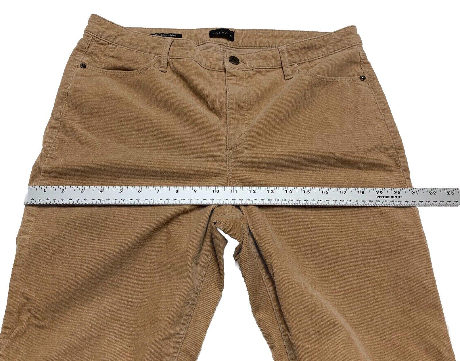 Talbots Women's Tan Corduroy  Sz 14 Curvy Jegging Pants
