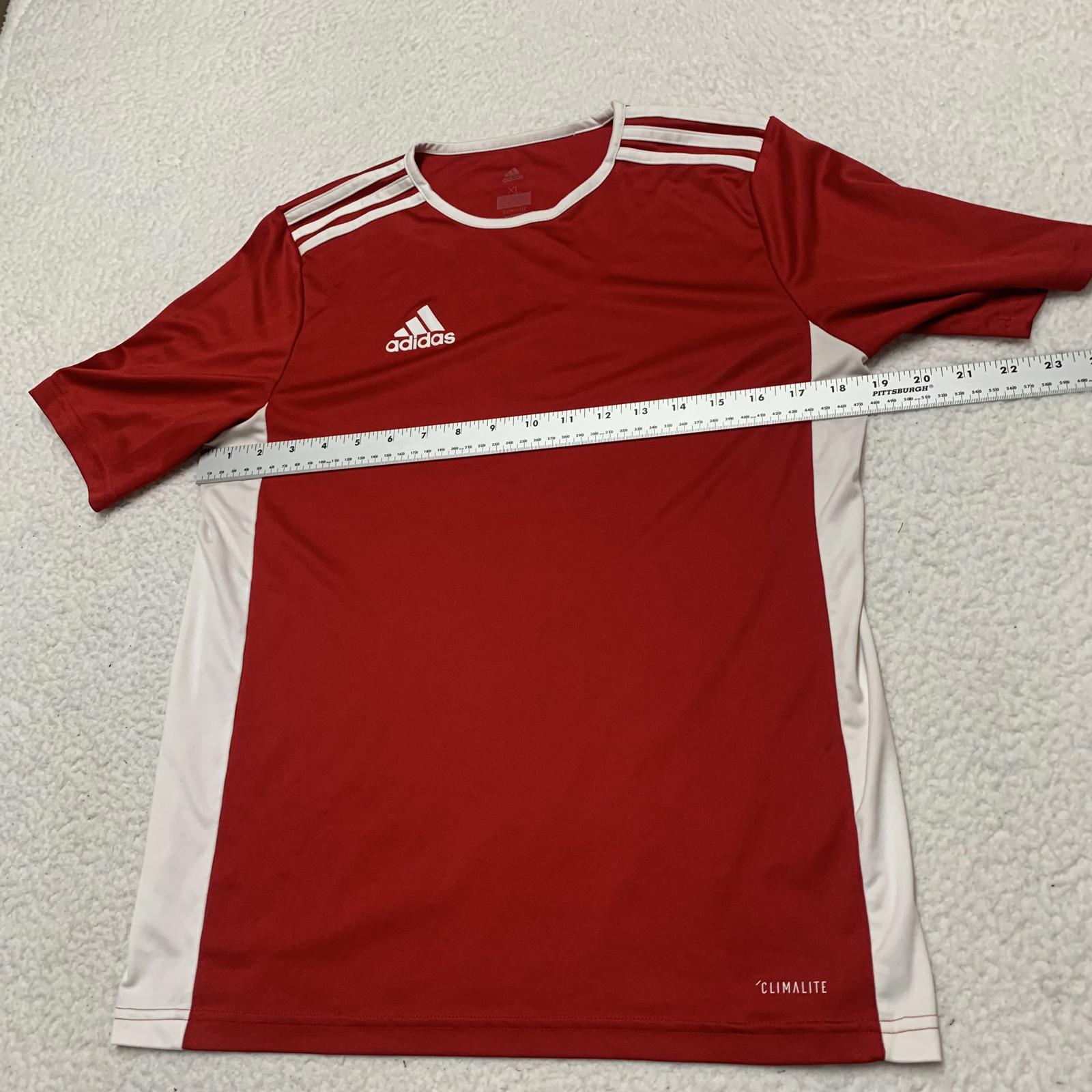 Adidas Unisex Kids X Large Soccer Jersey  Red Clima Cool