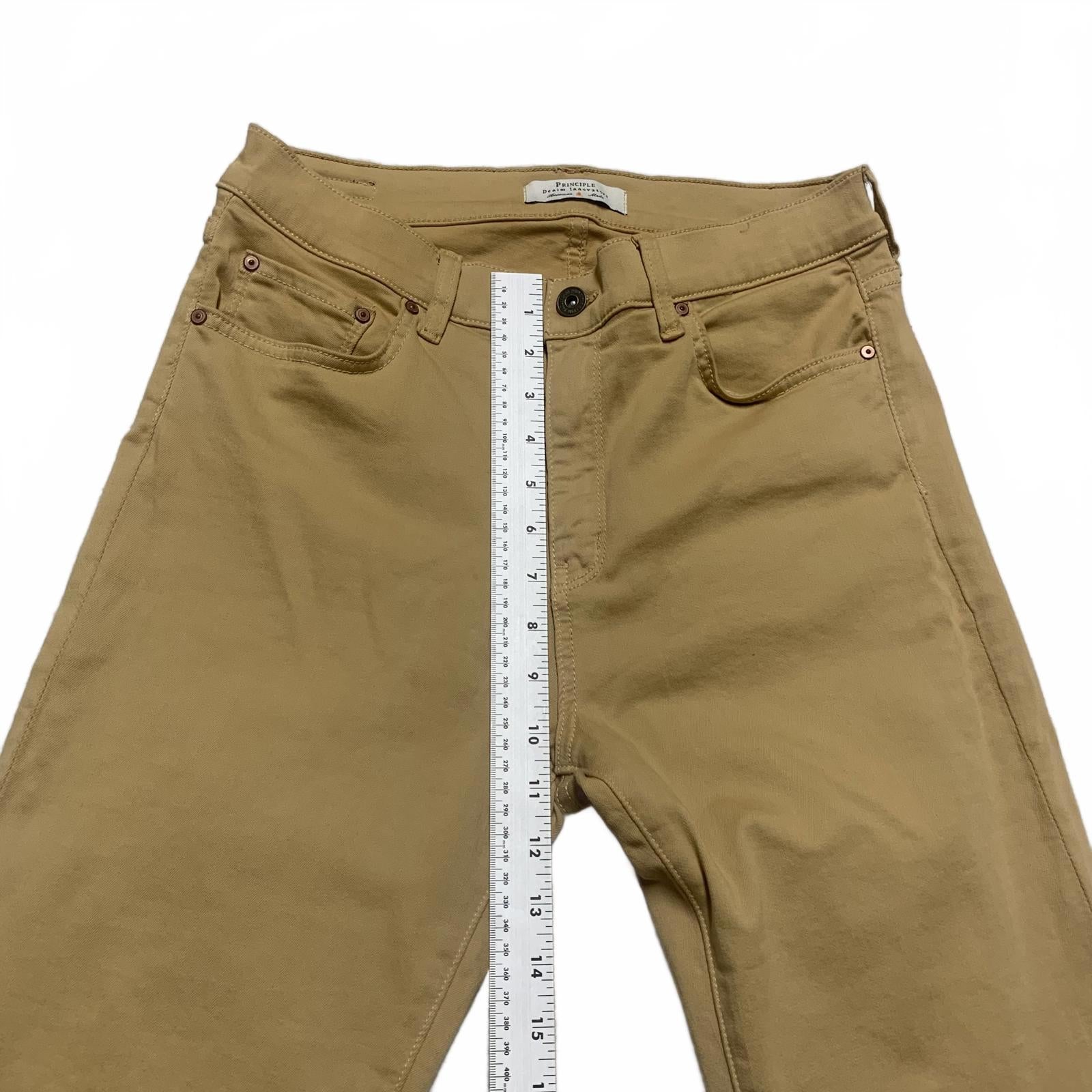 Principle Denim Innovators Sz 29 Yellow Frayed Hem Trousers W30 x 27L USA