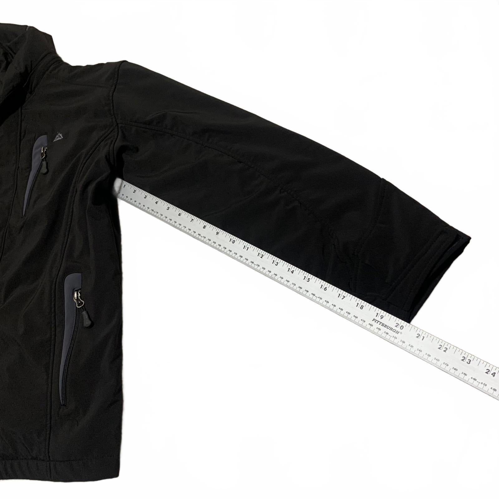 Snozu Performance Men's Size M Black Utility Jacket Hooded Coat Zip 4 Pockets