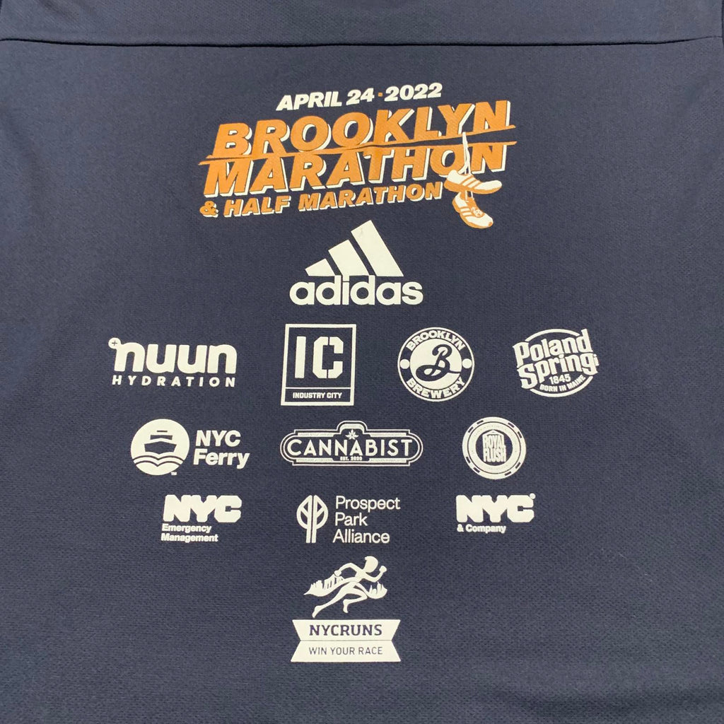 Adidas Brooklyn Marathon 2022 Men’s Size XL Navy Blue T-Shirt Aeroready