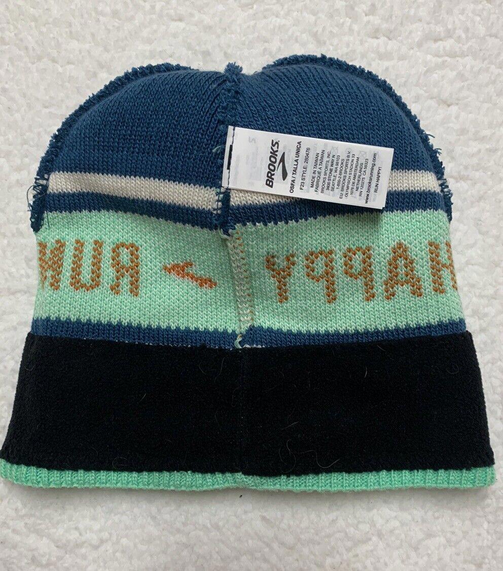 Brooks Heritage Run Happy Unisex Hat Pom Pom Beanie Sportswear Winter Ski OSFA