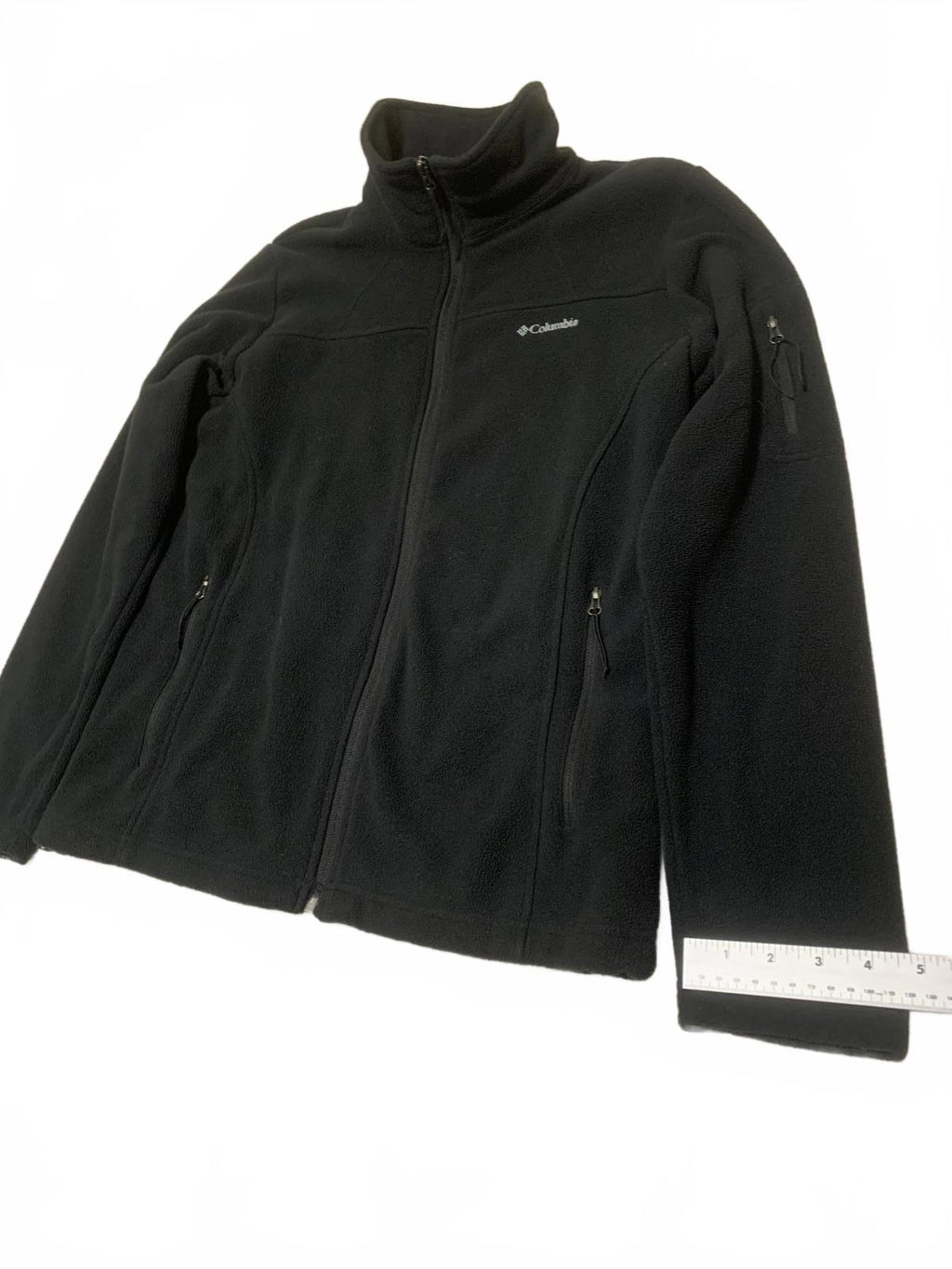 Columbia Women's Large Black Fleece Jacket Full Zip Outdoor Hiking Warm Layer